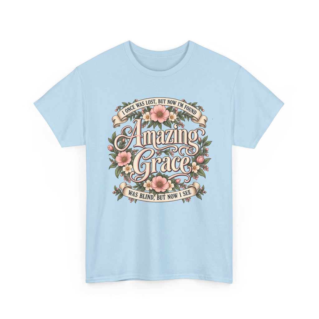 Amazing Grace Floral T-Shirt — Vintage Christian Faith Tee