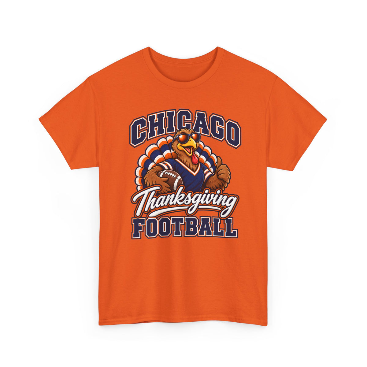 Chicago Thanksgiving Football T-Shirt — Turkey Mascot Game Day Tee