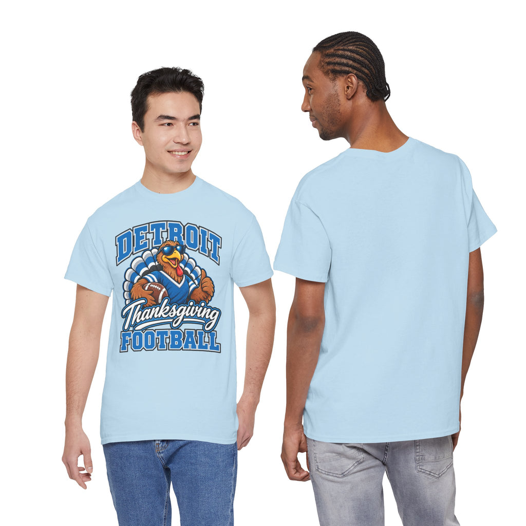 Detroit Thanksgiving Football Tee — Turkey Mascot Game Day Shirt