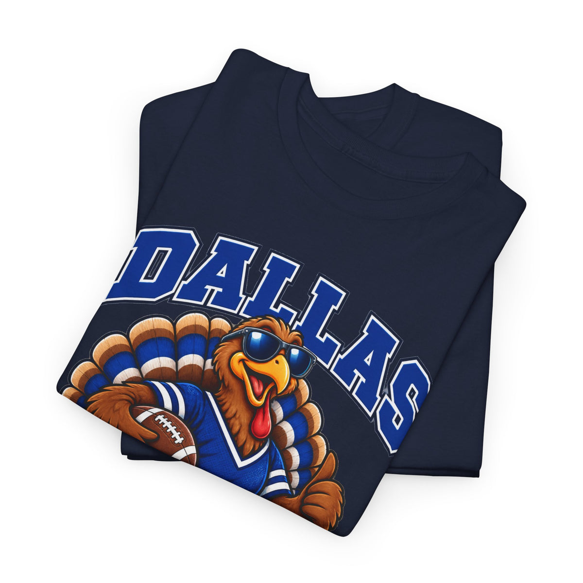 Dallas Thanksgiving Football T-Shirt — Turkey Mascot Game Day Tee