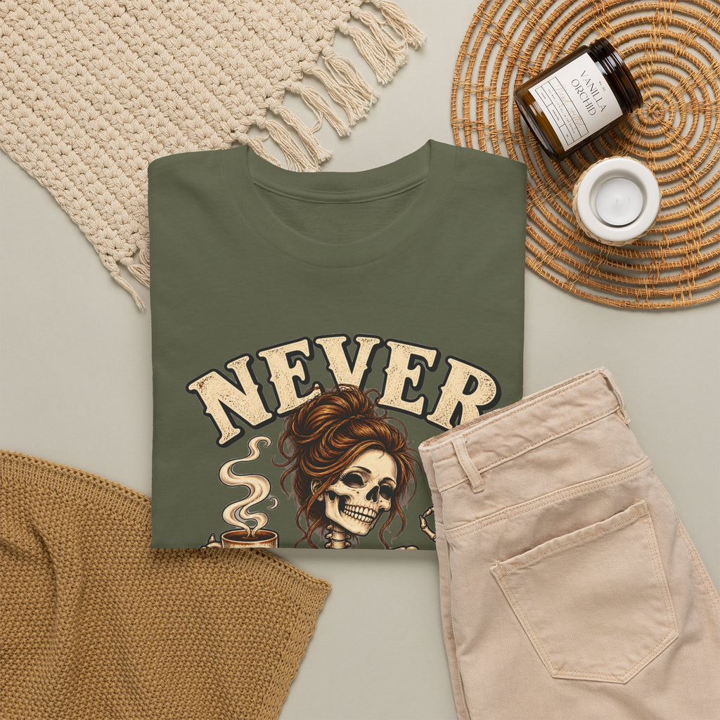 Never Better Skeleton Coffee Graphic Tee