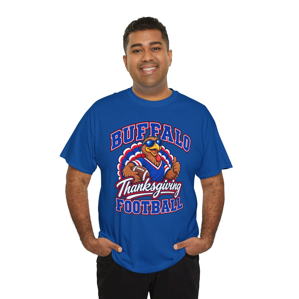 Buffalo Thanksgiving Football T-Shirt — Turkey Mascot Game Day Tee