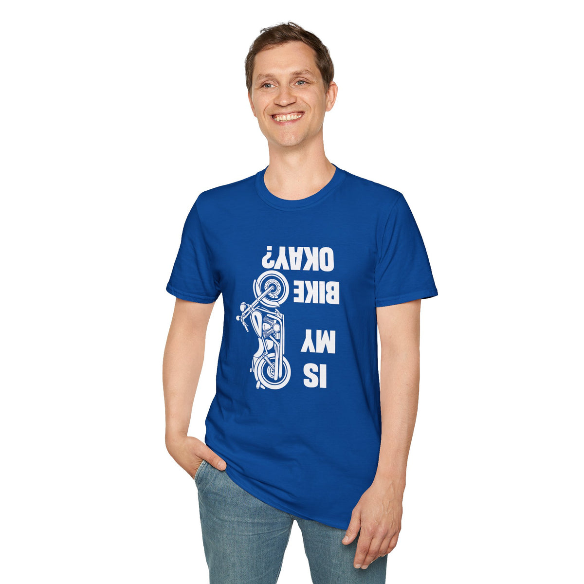 Motorcycle T‑Shirt — "Is My Bike Okay?" Bold Biker Tee