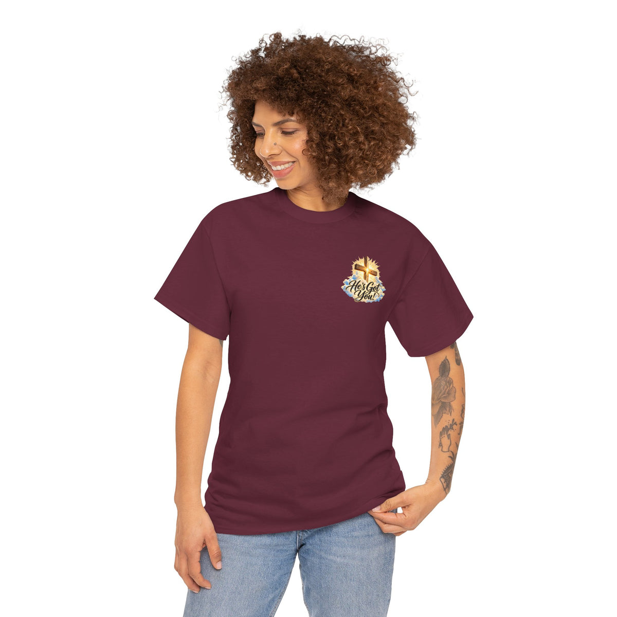 Don't Overthink It He's Got You Tee — Christian Cross Inspirational T‑Shirt