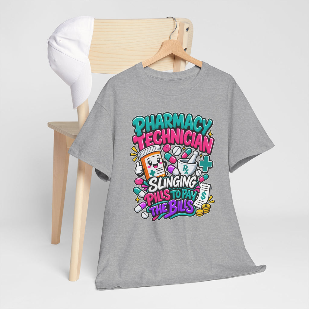 Pharmacy Technician T‑Shirt — "Slinging Pills to Pay the Bills" Graphic Tee