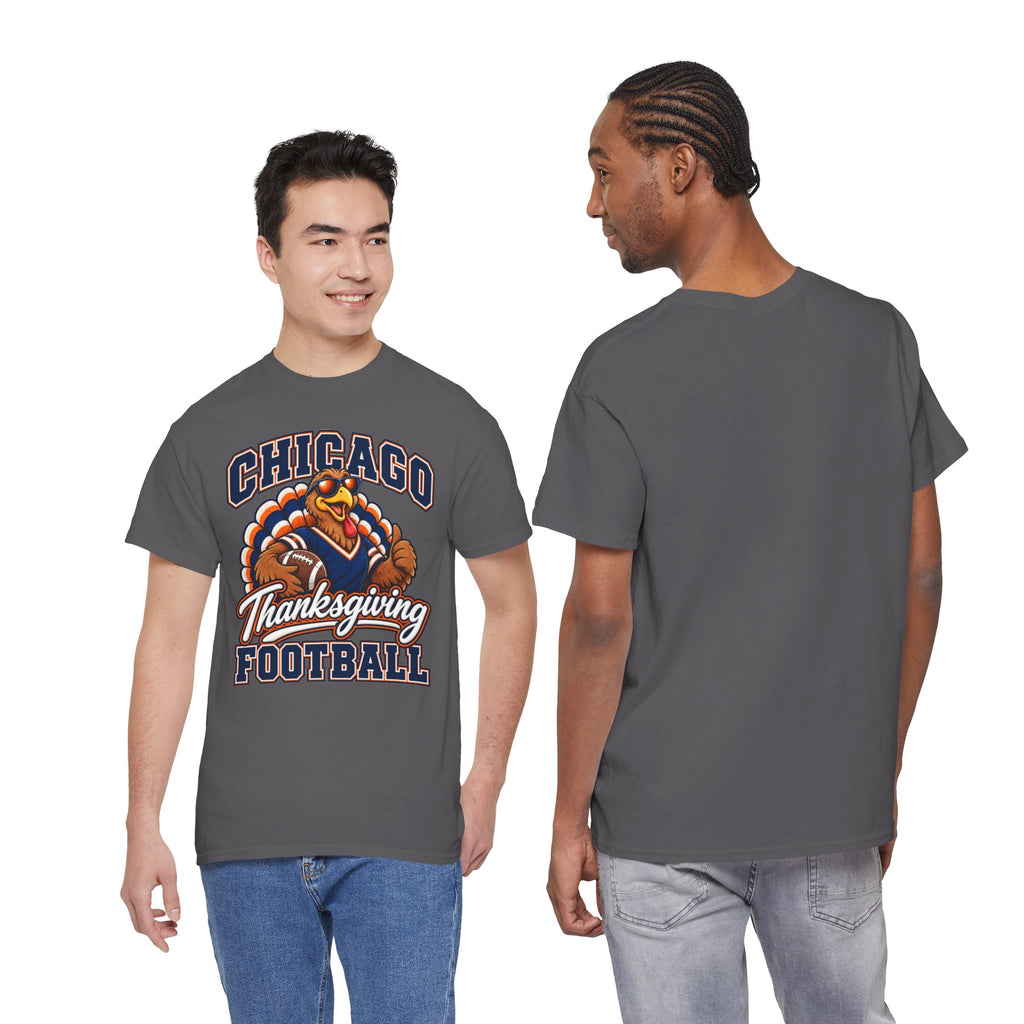 Chicago Thanksgiving Football T-Shirt — Turkey Mascot Game Day Tee