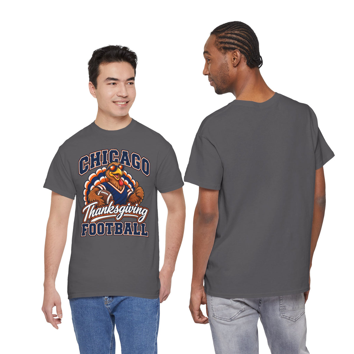 Chicago Thanksgiving Football T-Shirt — Turkey Mascot Game Day Tee