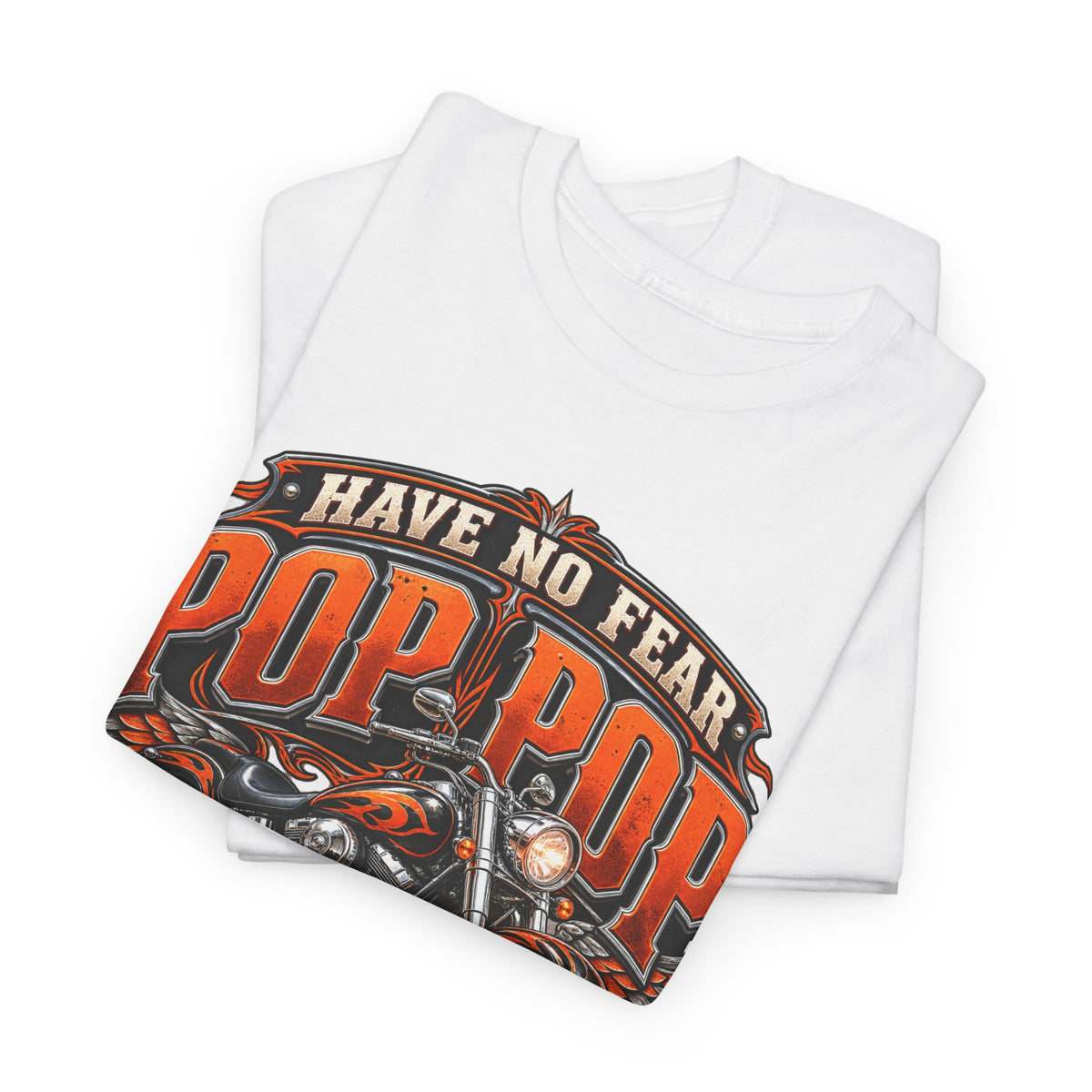 Pop Pop Is Here Motorcycle Dad T-Shirt