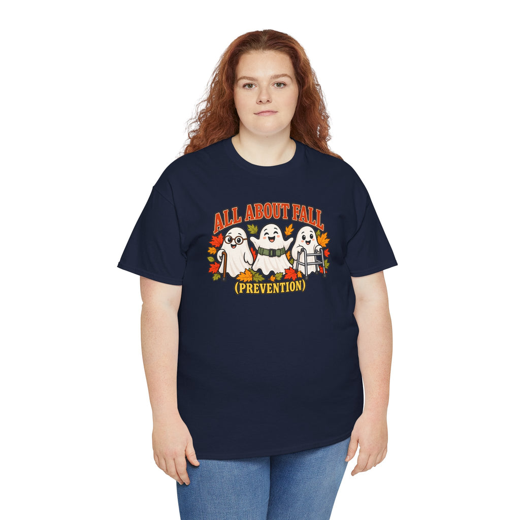 All About Fall (Prevention) Ghost Tee — Cute Halloween Autumn T-Shirt