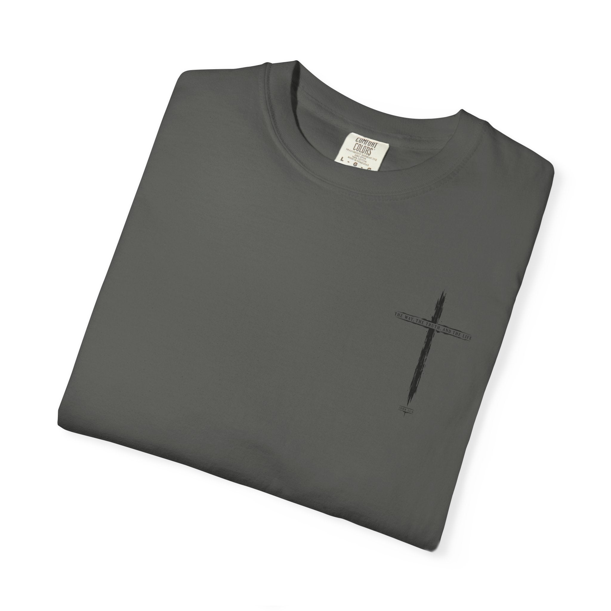 Christian Cross T-Shirt — 'The Way, The Truth, The Life' Religious Tee