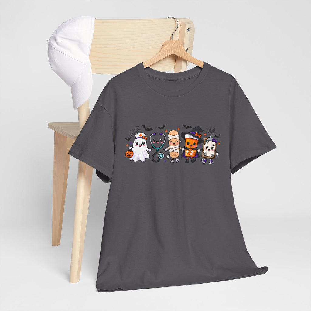 Halloween Candy Characters Tee — Cute Trick-or-Treat Ghosts & Candy Corn Shirt