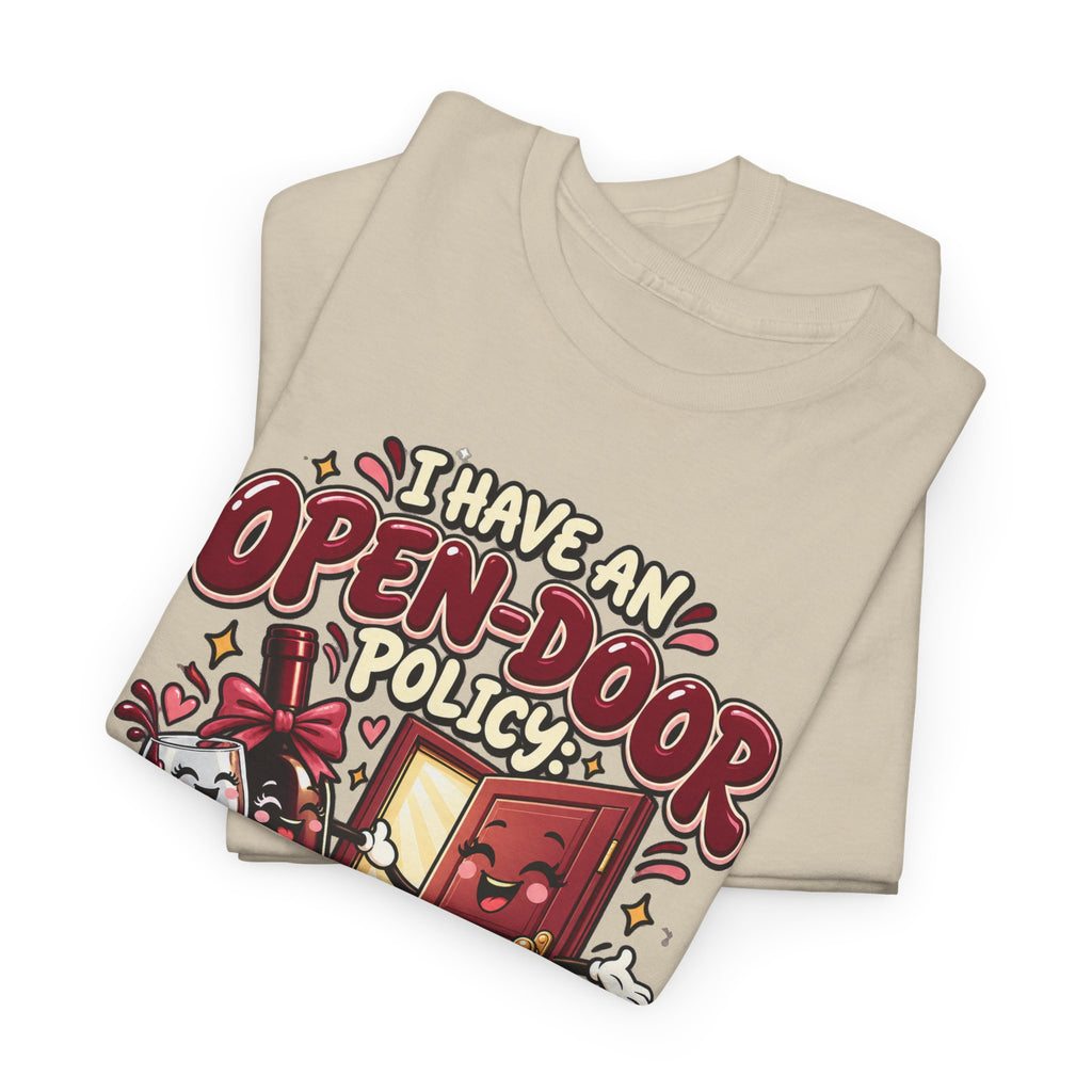 Open-Door Policy Wine Lover T-Shirt