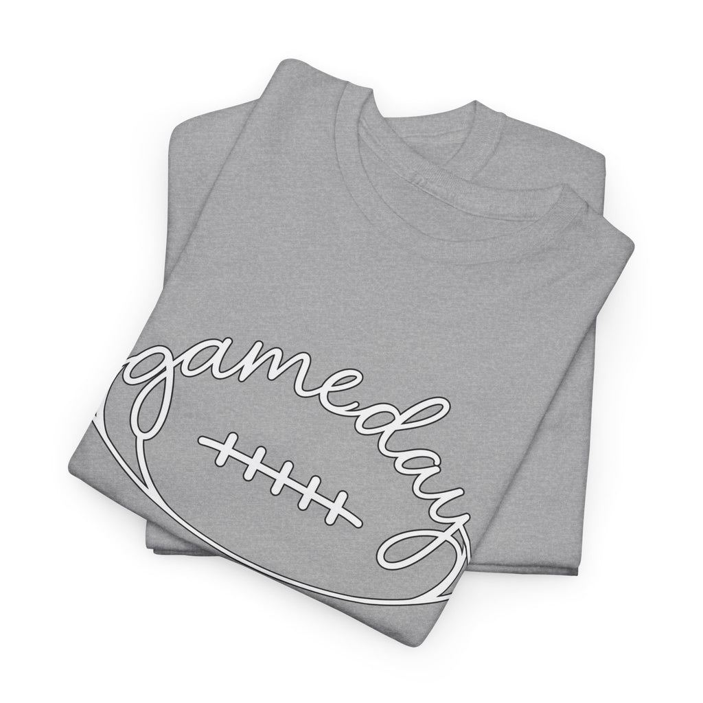 Gameday Football Tee — 'gameday' Script Football Graphic T-Shirt
