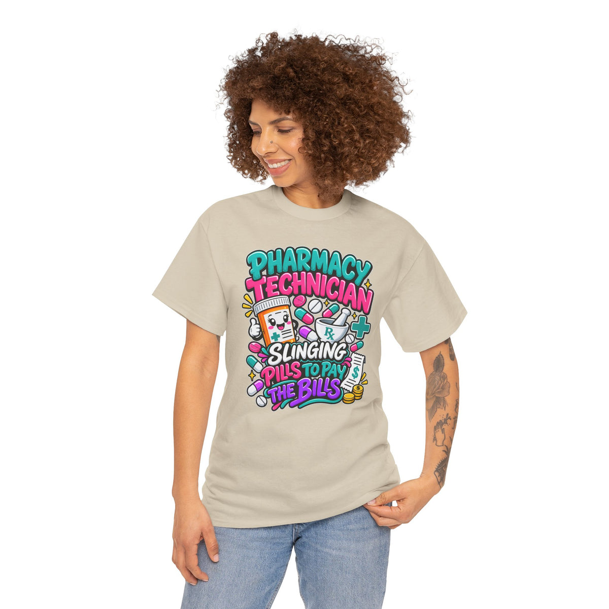 Pharmacy Technician T‑Shirt — "Slinging Pills to Pay the Bills" Graphic Tee