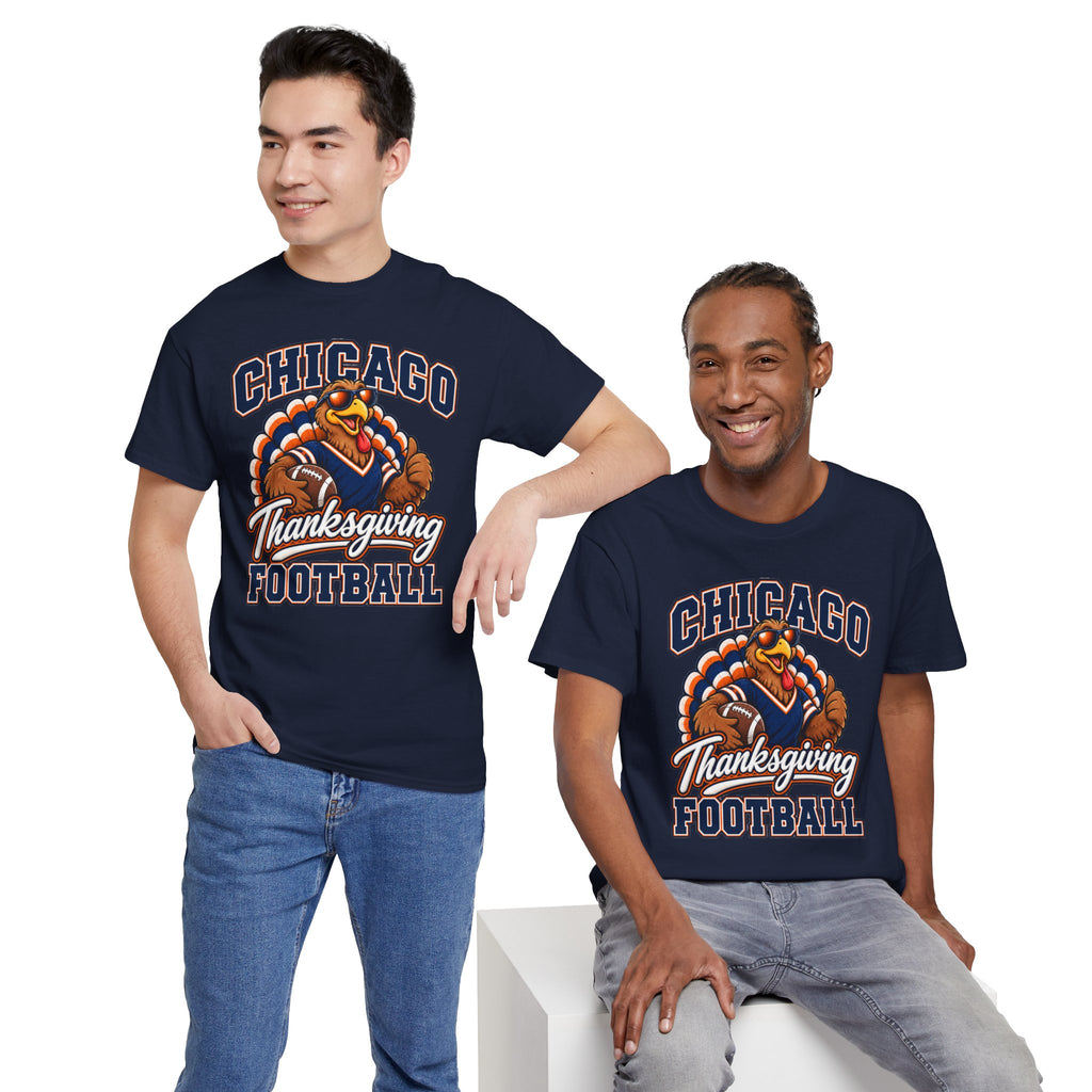 Chicago Thanksgiving Football T-Shirt — Turkey Mascot Game Day Tee