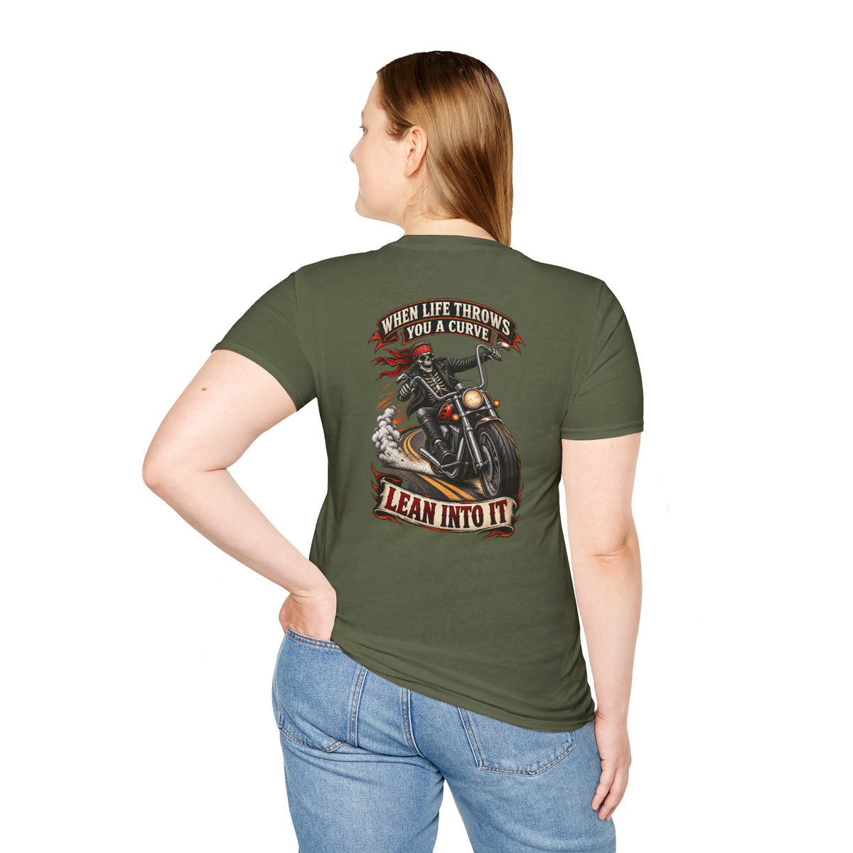 Motorcycle Rider Skull Tee — Born to Ride Graphic T-Shirt