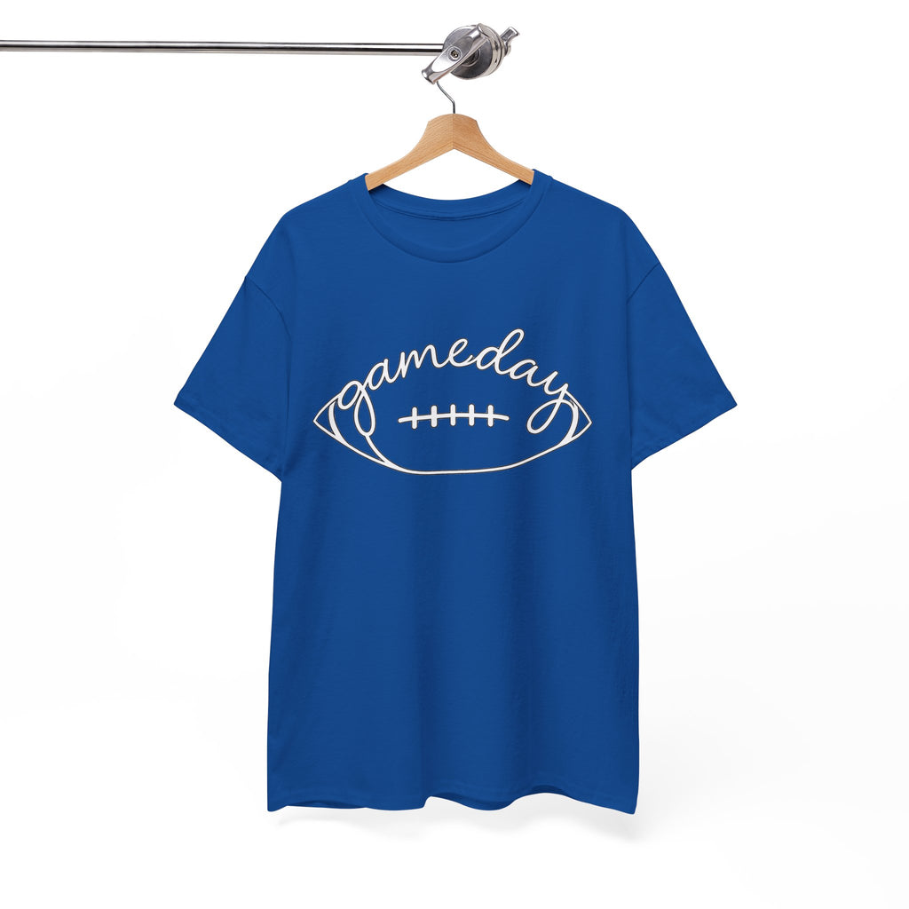Gameday Football Tee — 'gameday' Script Football Graphic T-Shirt