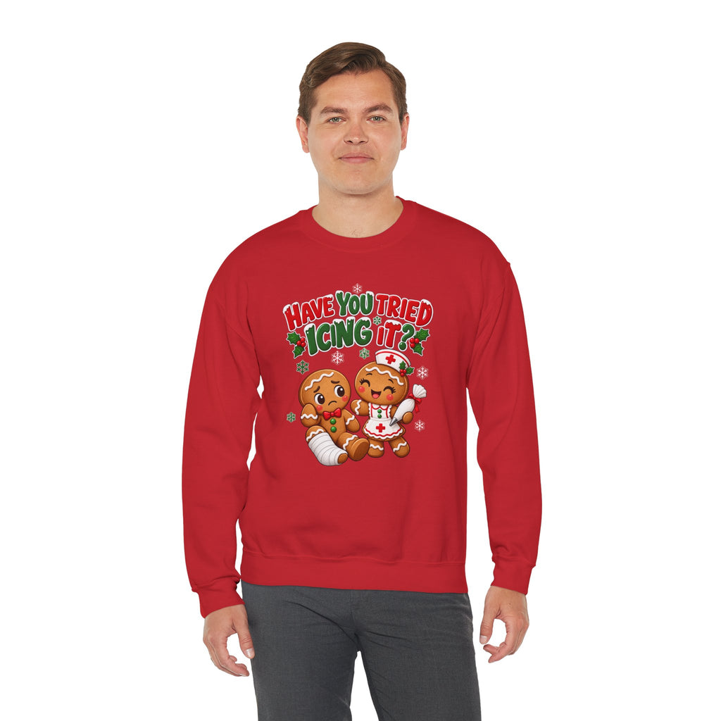 Have You Tried Icing It? Gingerbread Couple Christmas Sweatshirt