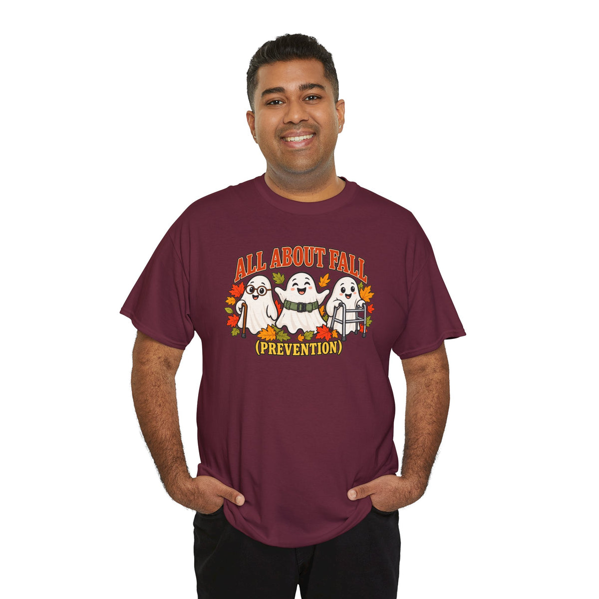 All About Fall (Prevention) Ghost Tee — Cute Halloween Autumn T-Shirt