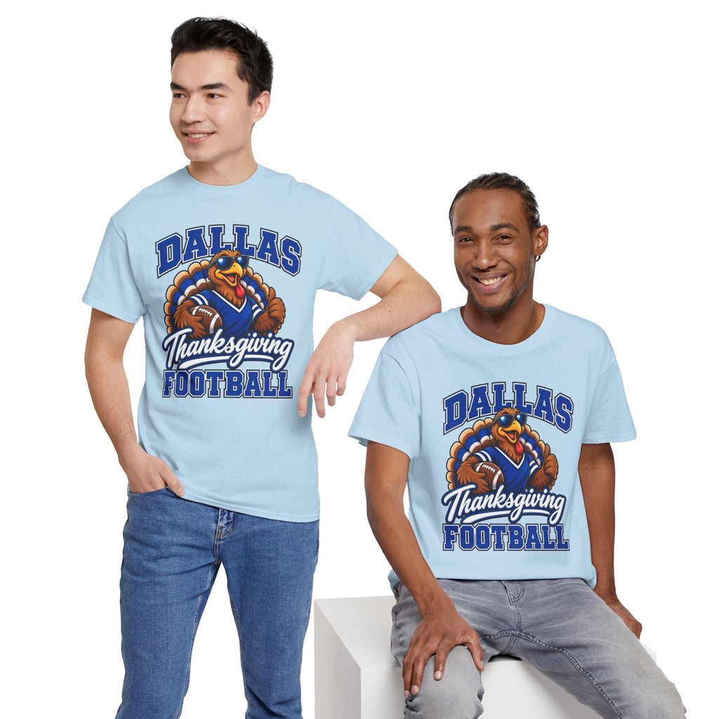 Dallas Thanksgiving Football T-Shirt — Turkey Mascot Game Day Tee
