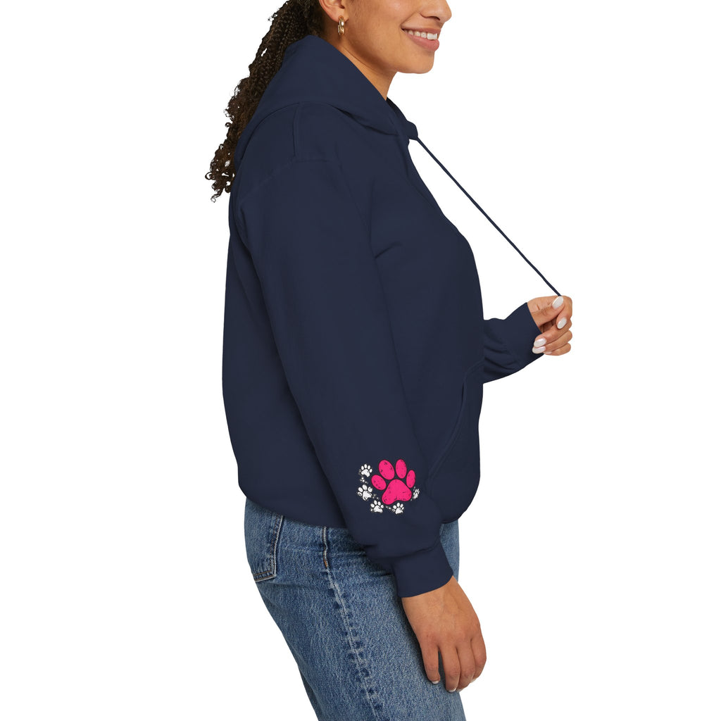 My Shadow Has Four Legs and a Tail Paw Print Hoodie
