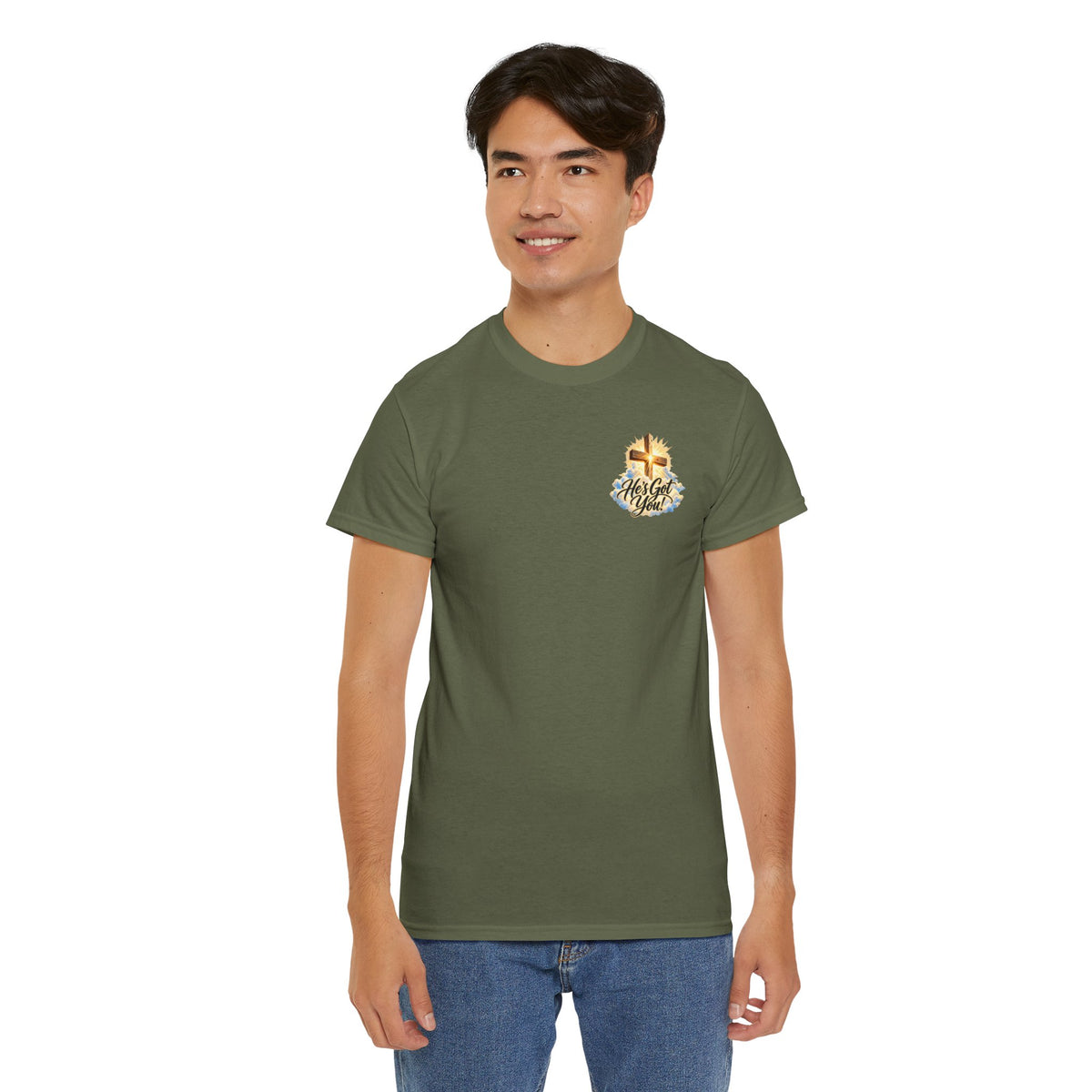 Don't Overthink It He's Got You Tee — Christian Cross Inspirational T‑Shirt