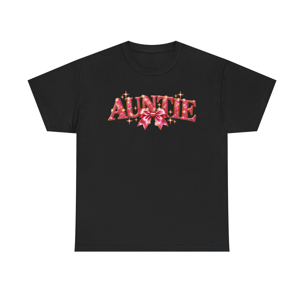 Auntie Graphic T-Shirt | Pink Bow Design