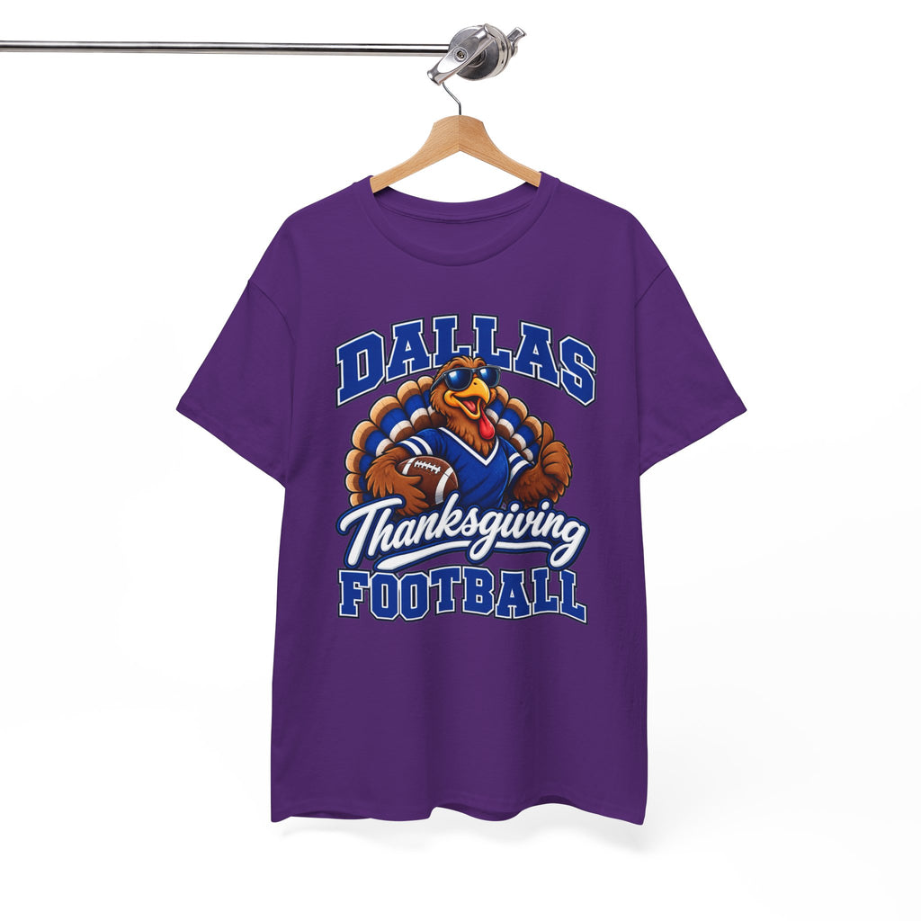 Dallas Thanksgiving Football T-Shirt — Turkey Mascot Game Day Tee