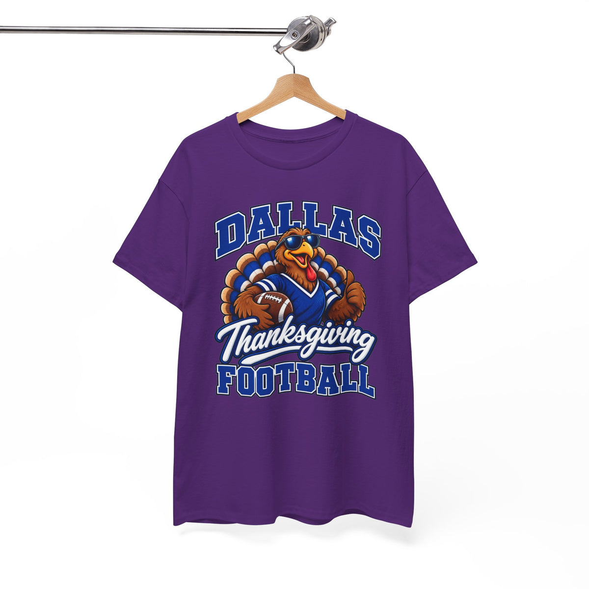 Dallas Thanksgiving Football T-Shirt — Turkey Mascot Game Day Tee
