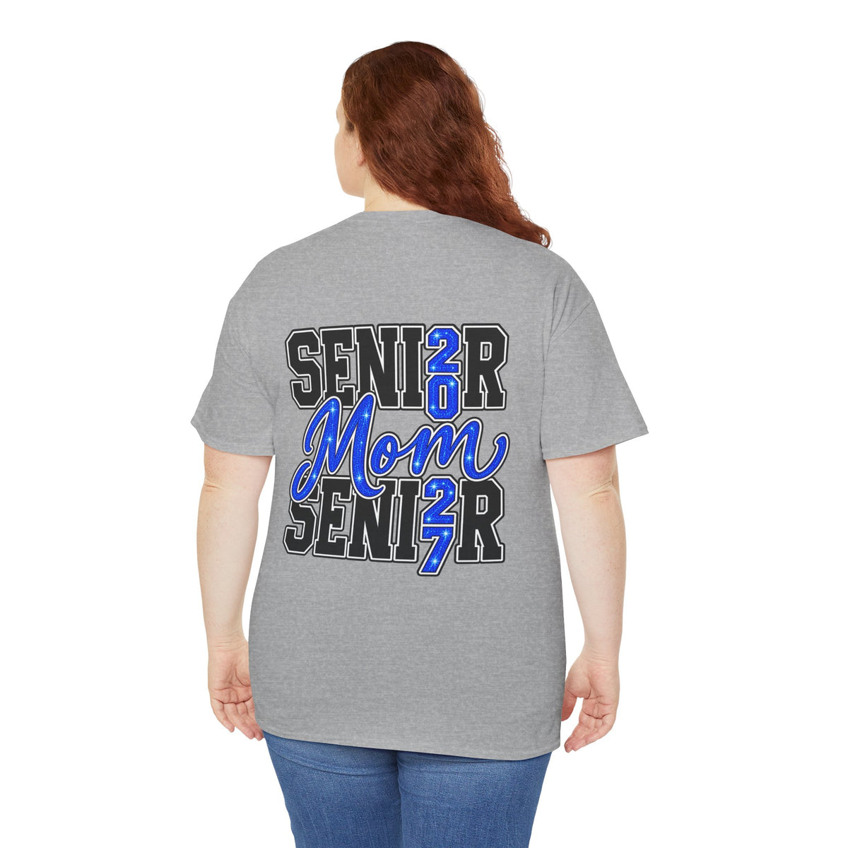 Senior Mom 2027 T-Shirt — Back Print Proud Senior Parent Tee