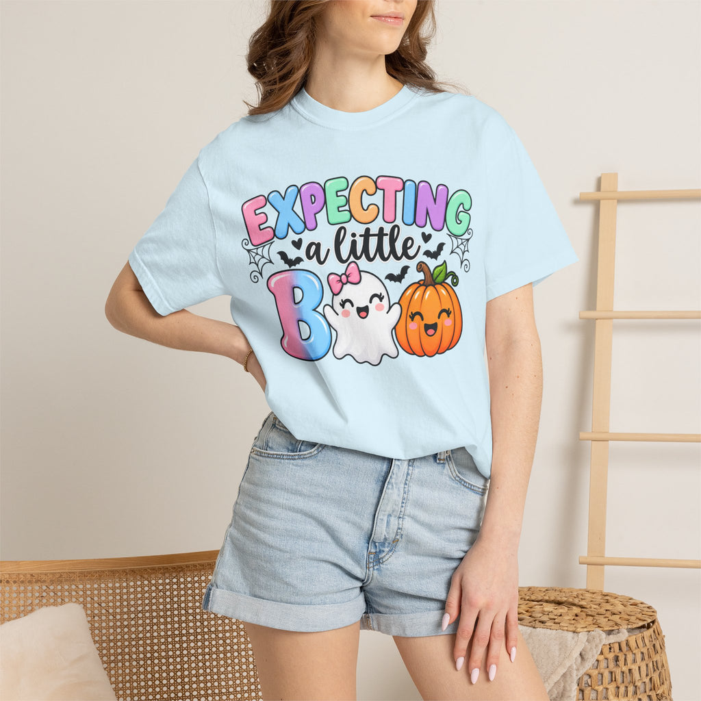 Expecting a Little Boo Maternity T-Shirt — Cute Halloween Pregnancy Tee