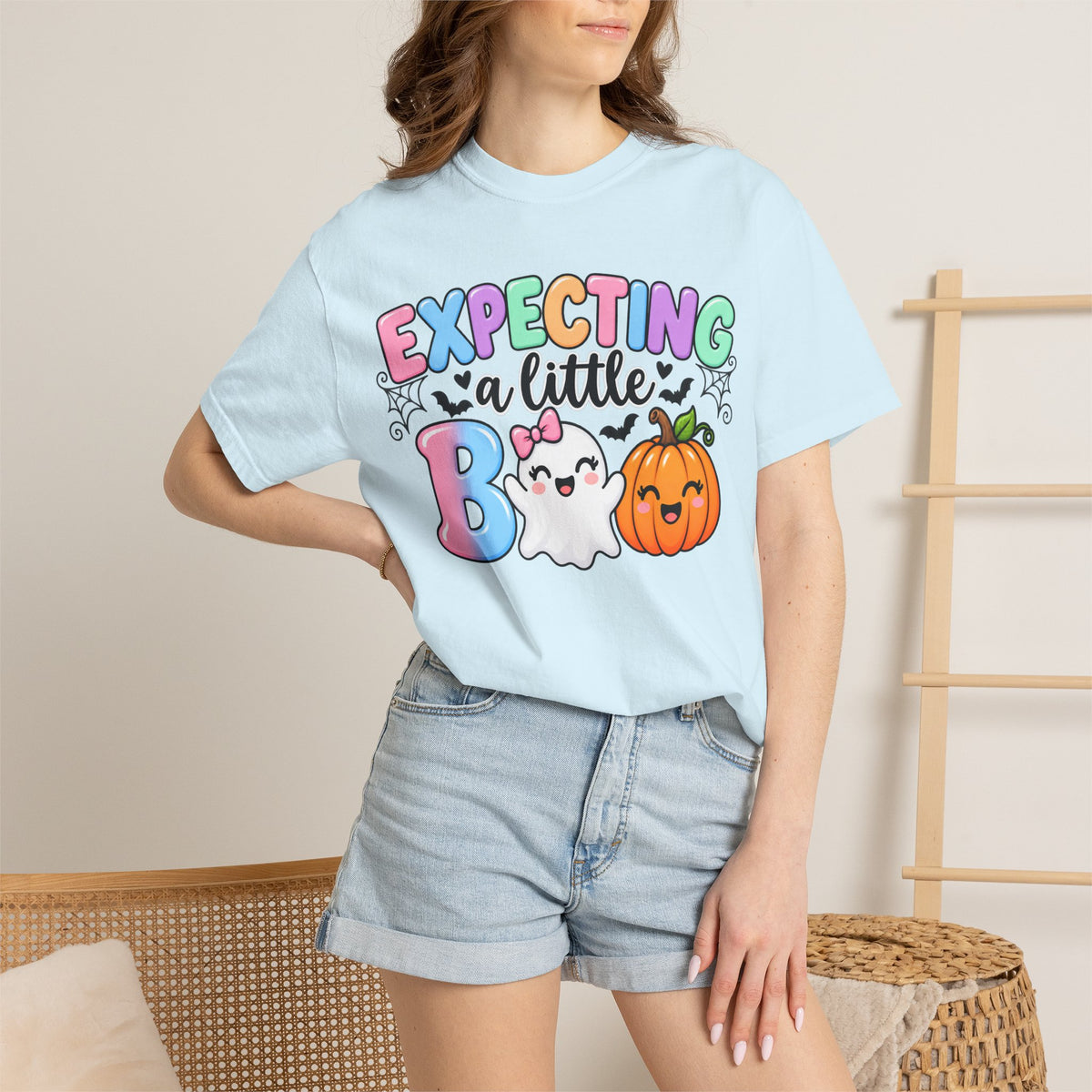 Expecting a Little Boo Maternity T-Shirt — Cute Halloween Pregnancy Tee