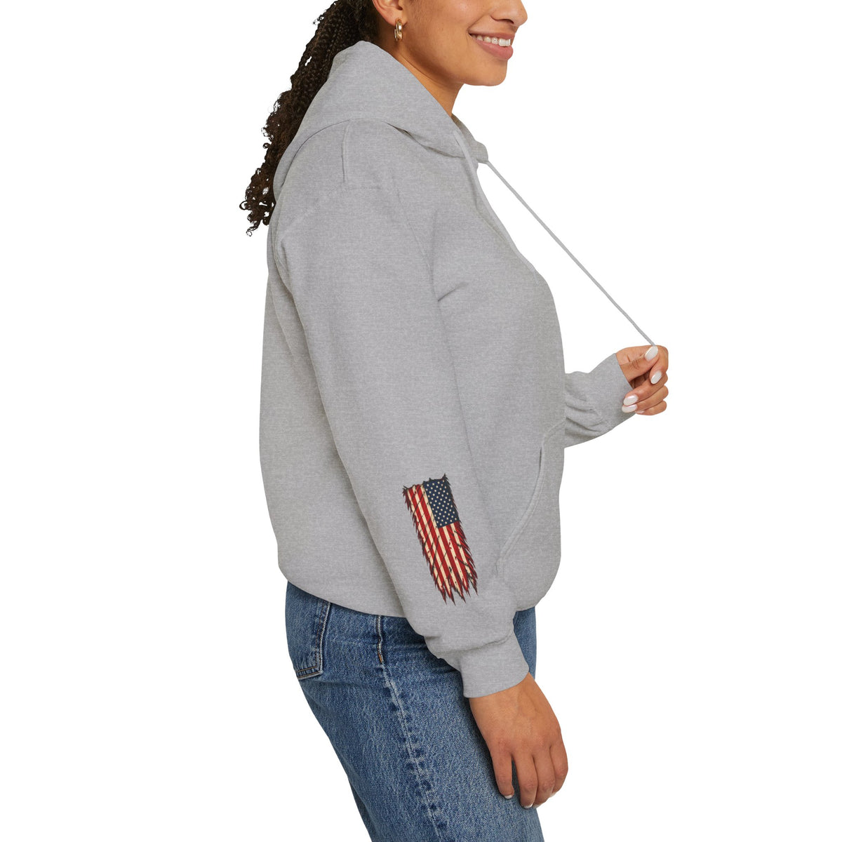 One Nation Under God Patriotic Cross Hoodie