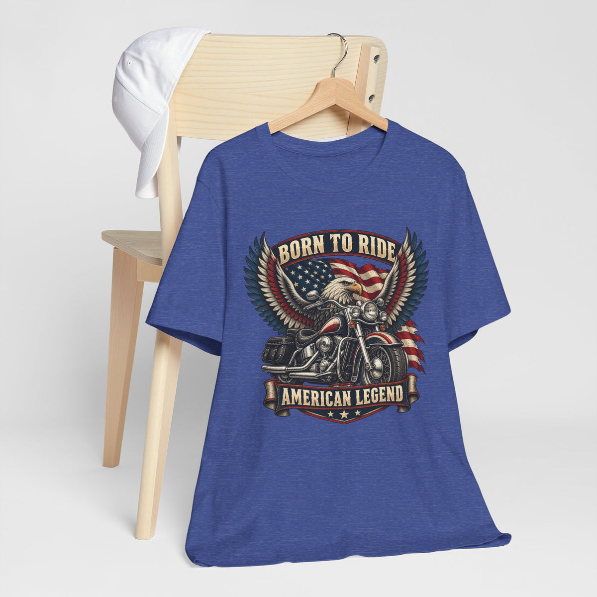 Born to Ride Eagle Motorcycle Tee — American Legend Patriotic T-Shirt