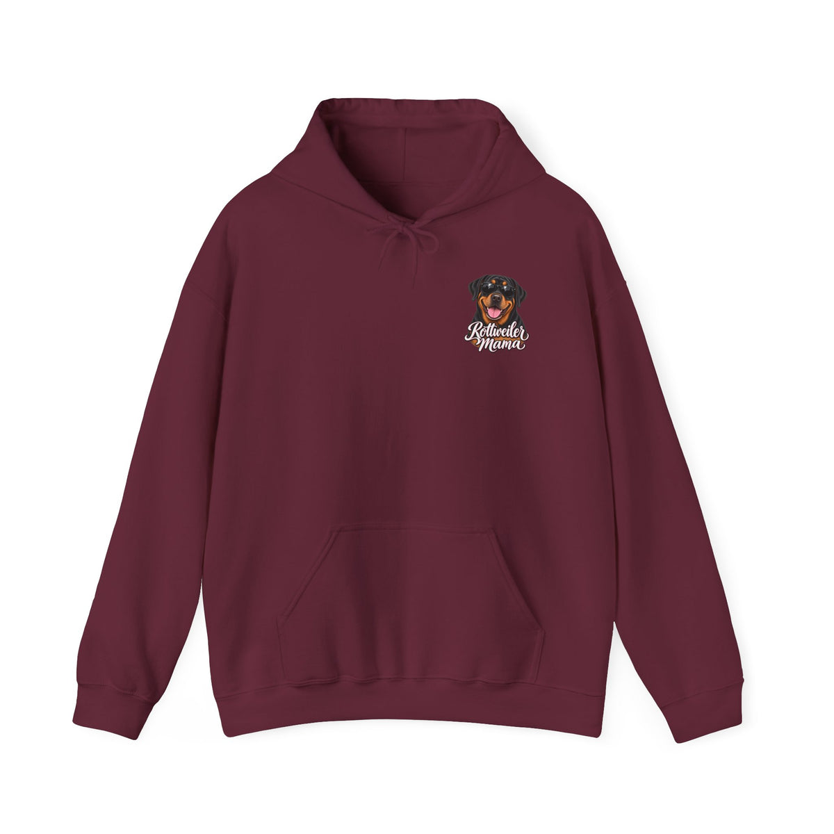 Rottweiler Mama Hoodie — Cute Rottie Portrait Pullover for Dog Moms