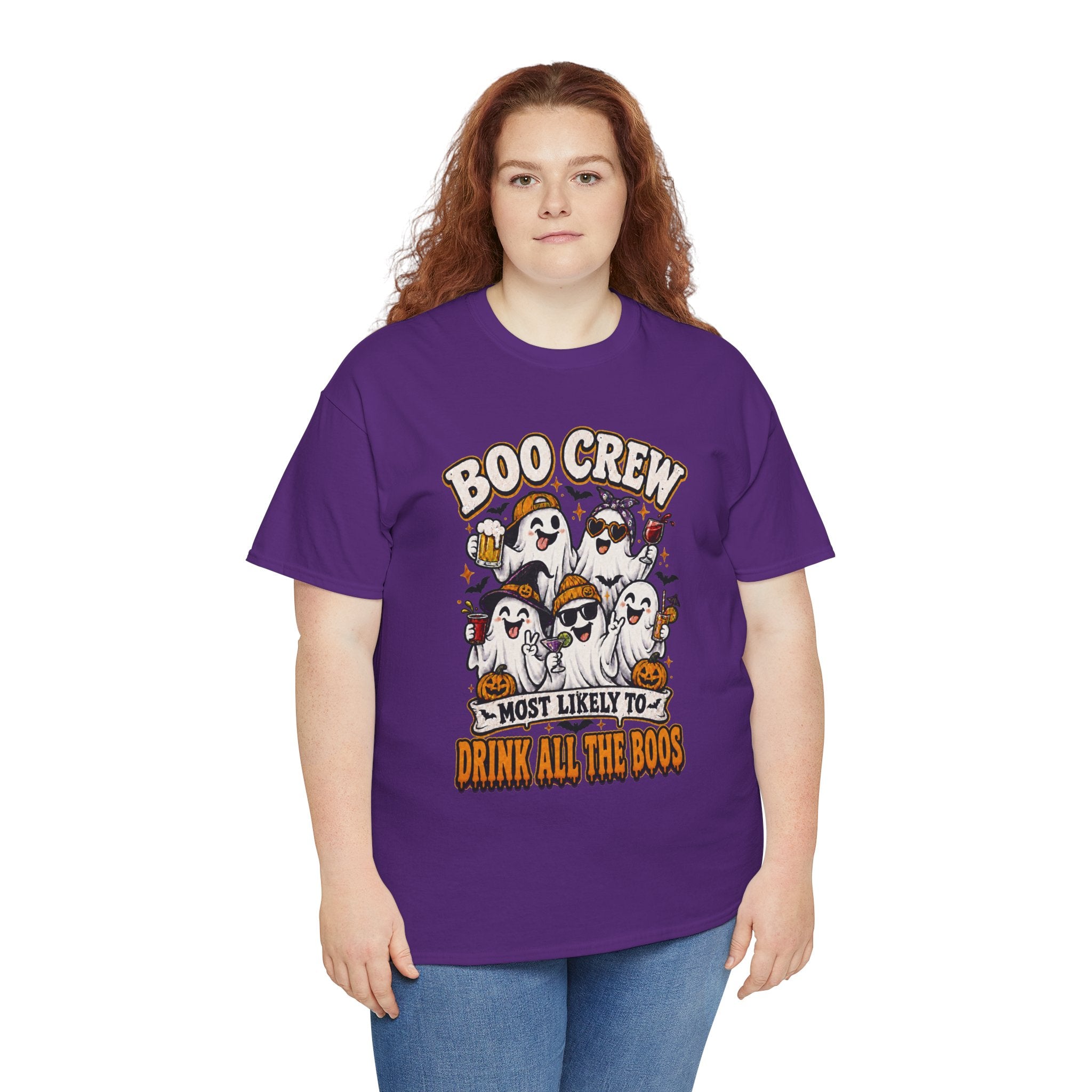 Boo Crew Halloween Tee — “Most Likely To Drink All The Boos” Ghost Party Shirt