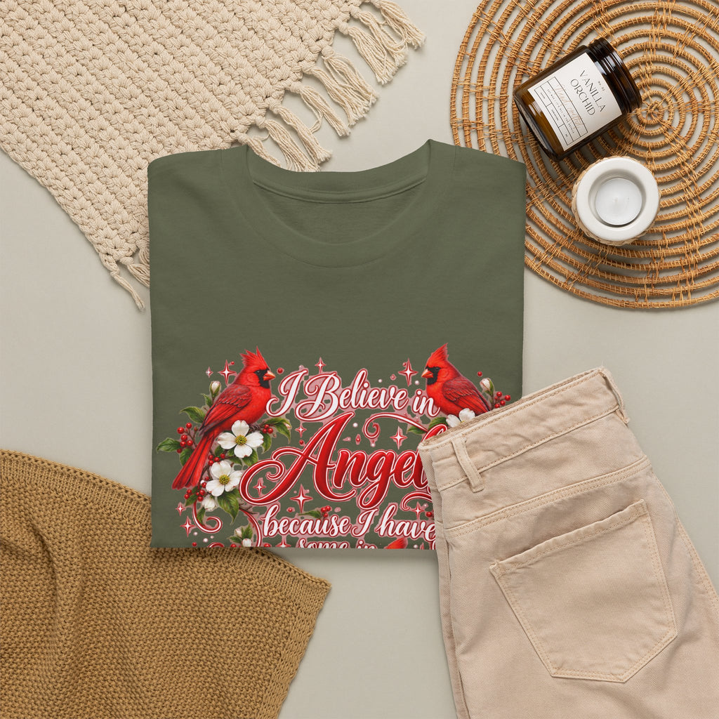Angels from Heaven Cardinal Christmas T-Shirt