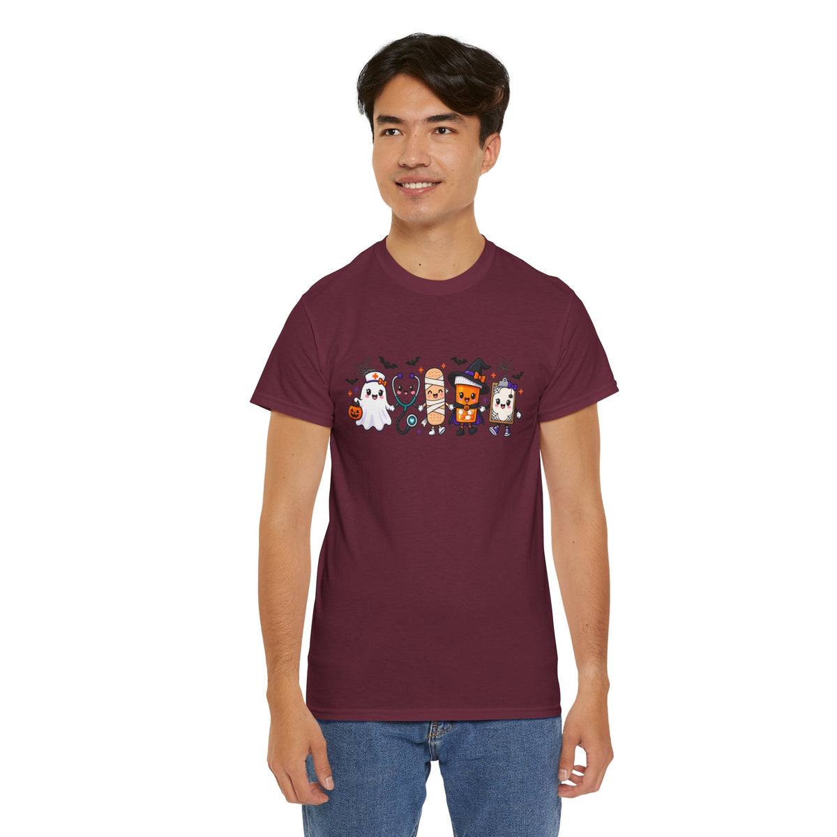 Halloween Candy Characters Tee — Cute Trick-or-Treat Ghosts & Candy Corn Shirt