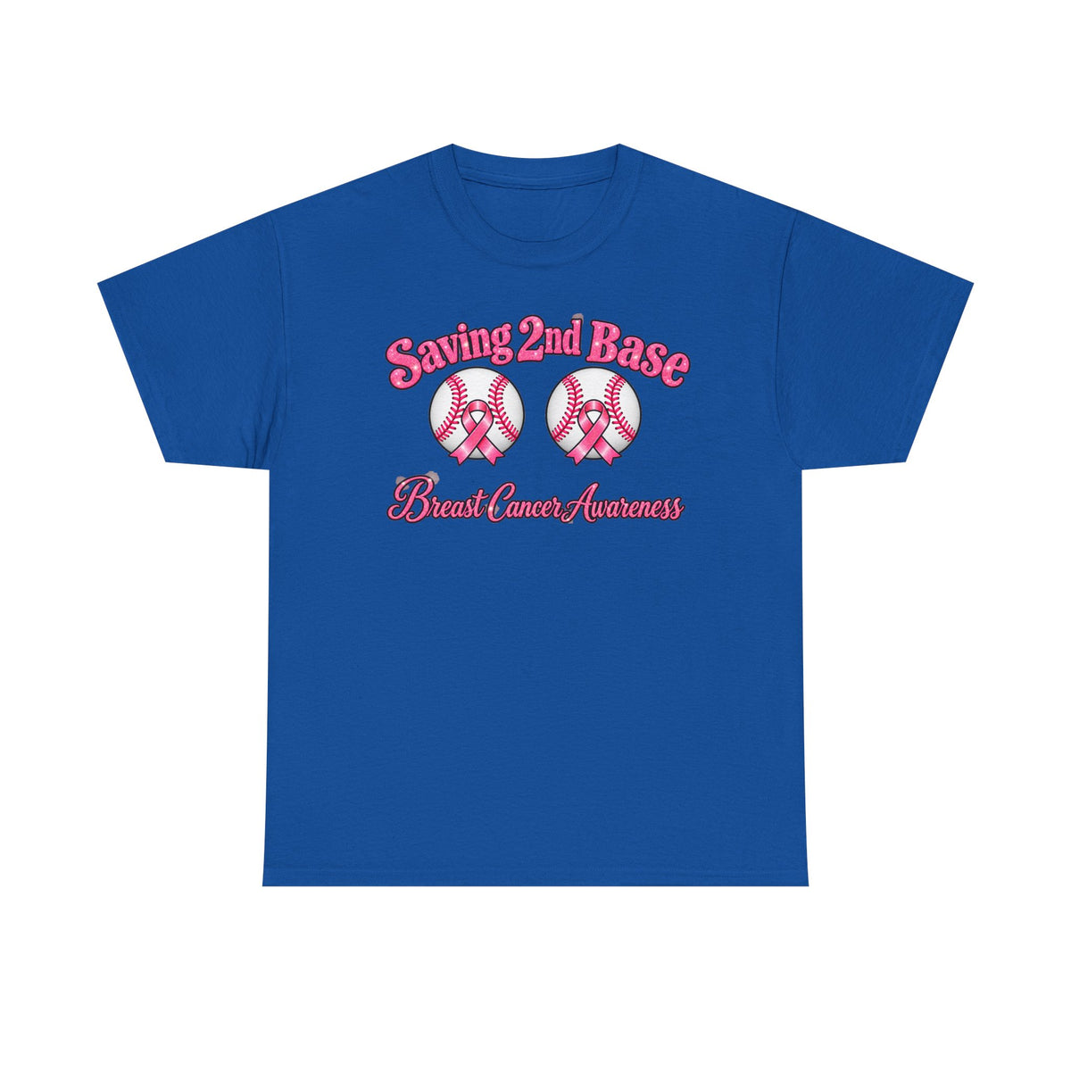 Saving 2nd Base Breast Cancer Awareness T-Shirt