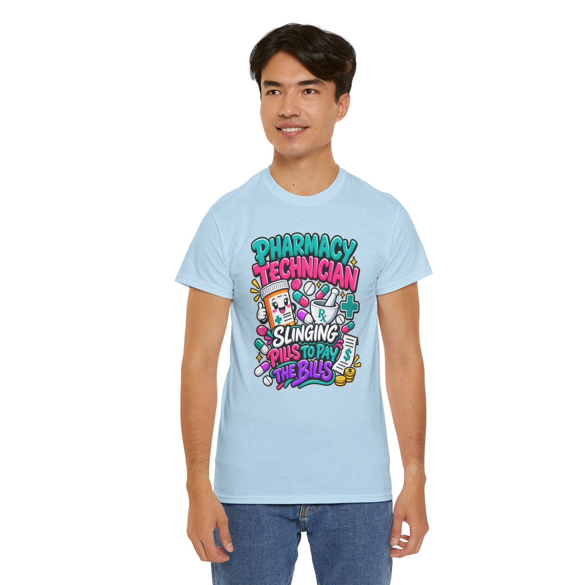Pharmacy Technician T‑Shirt — "Slinging Pills to Pay the Bills" Graphic Tee
