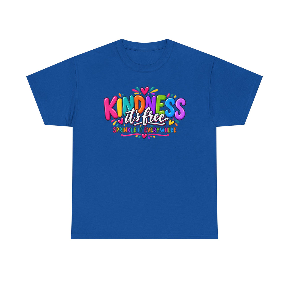 Kindness Is Free Rainbow Tee — Cute Positive Message T-Shirt