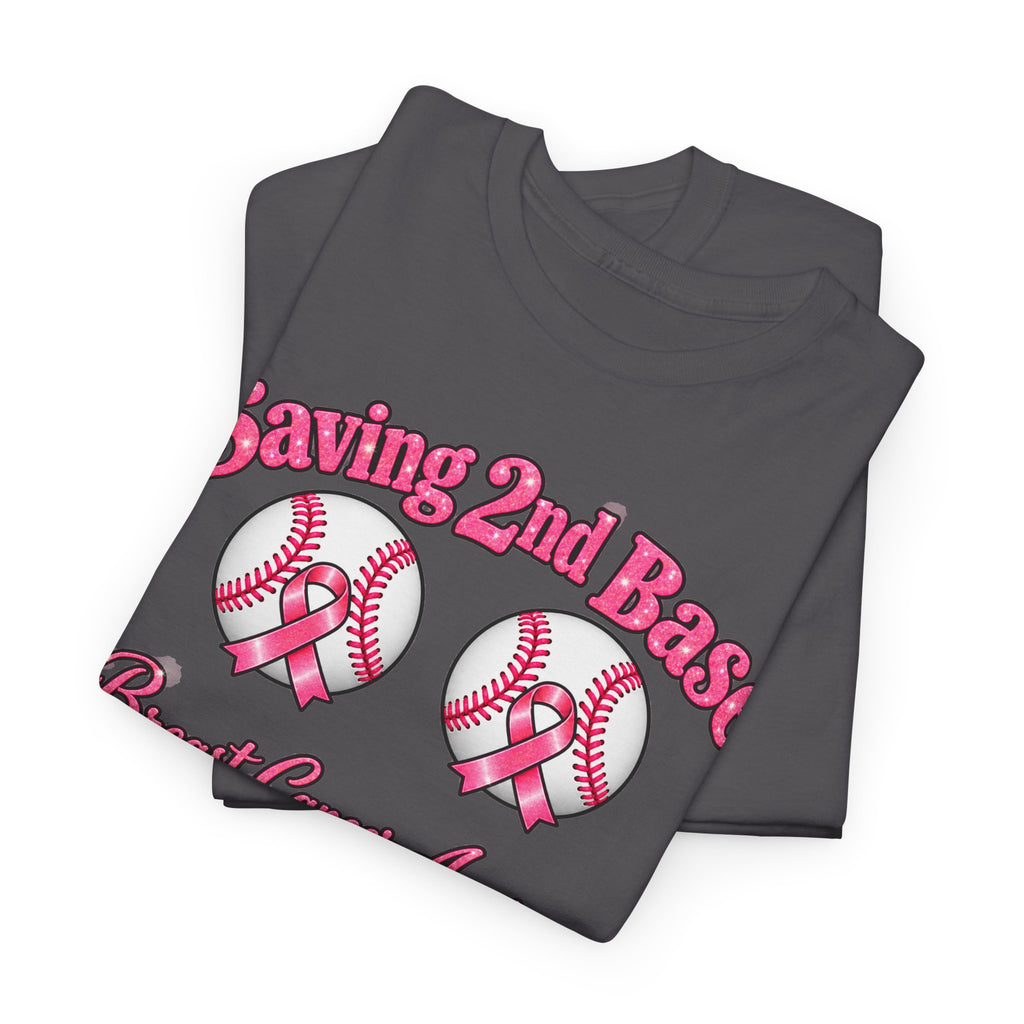 Saving 2nd Base Breast Cancer Awareness T-Shirt