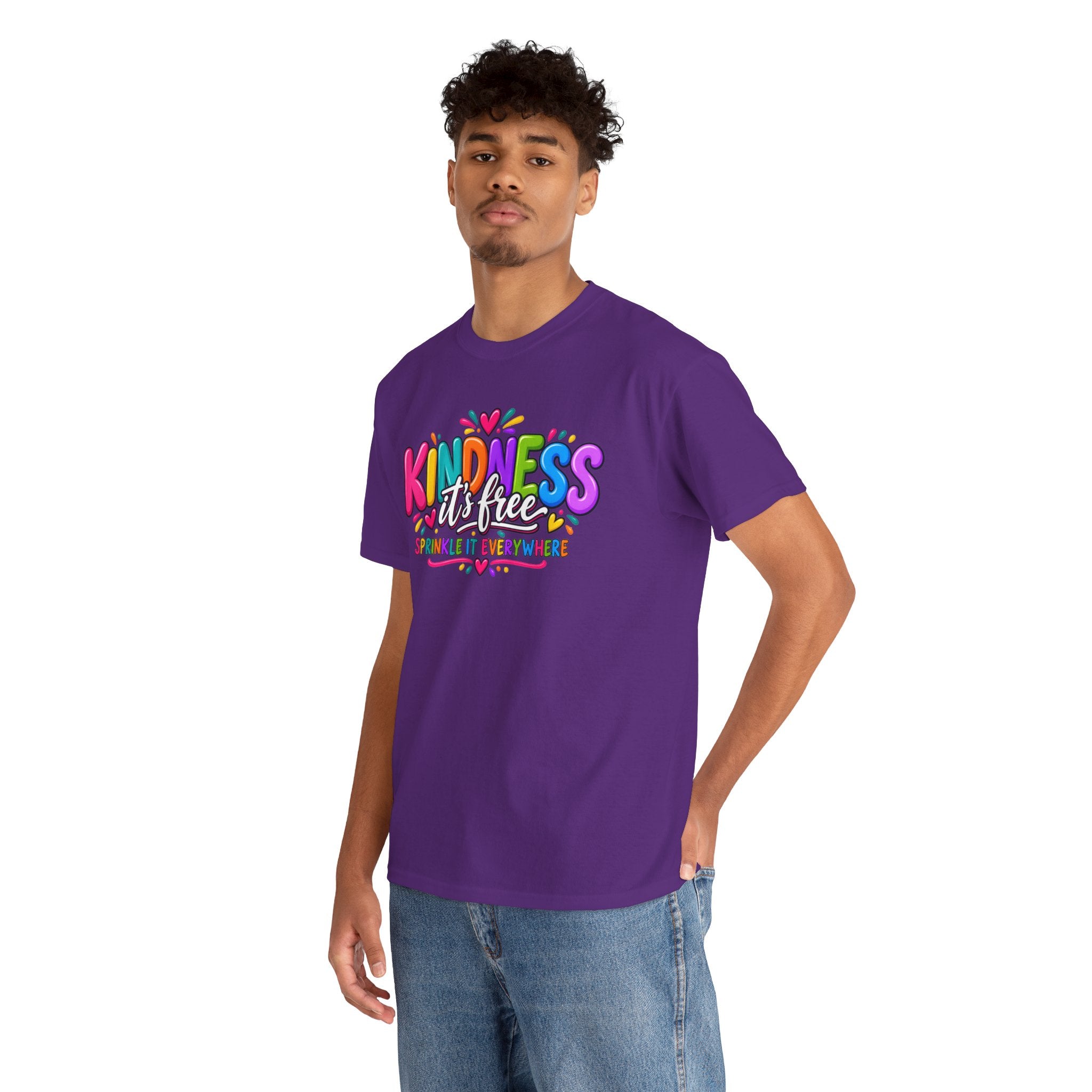 Kindness Is Free Rainbow Tee — Cute Positive Message T-Shirt