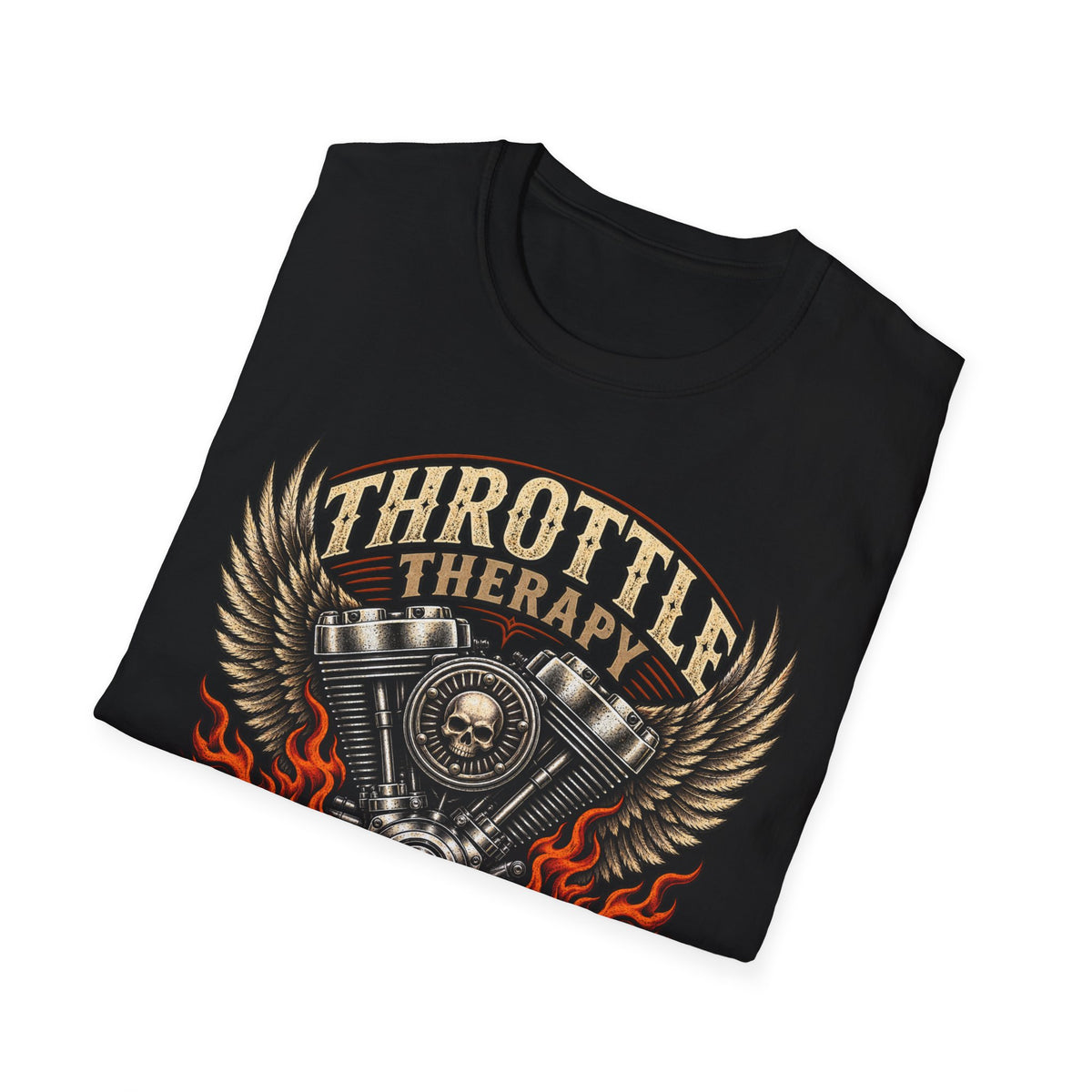Throttle Therapy Motorcycle T‑Shirt — Fueled by Freedom Riding Tee