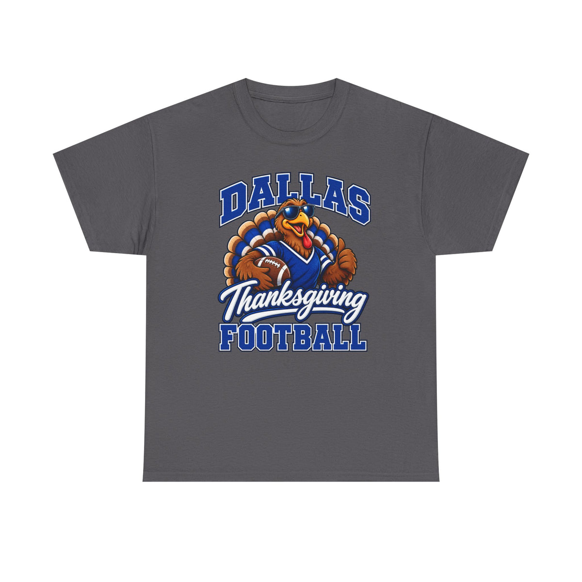 Dallas Thanksgiving Football T-Shirt — Turkey Mascot Game Day Tee