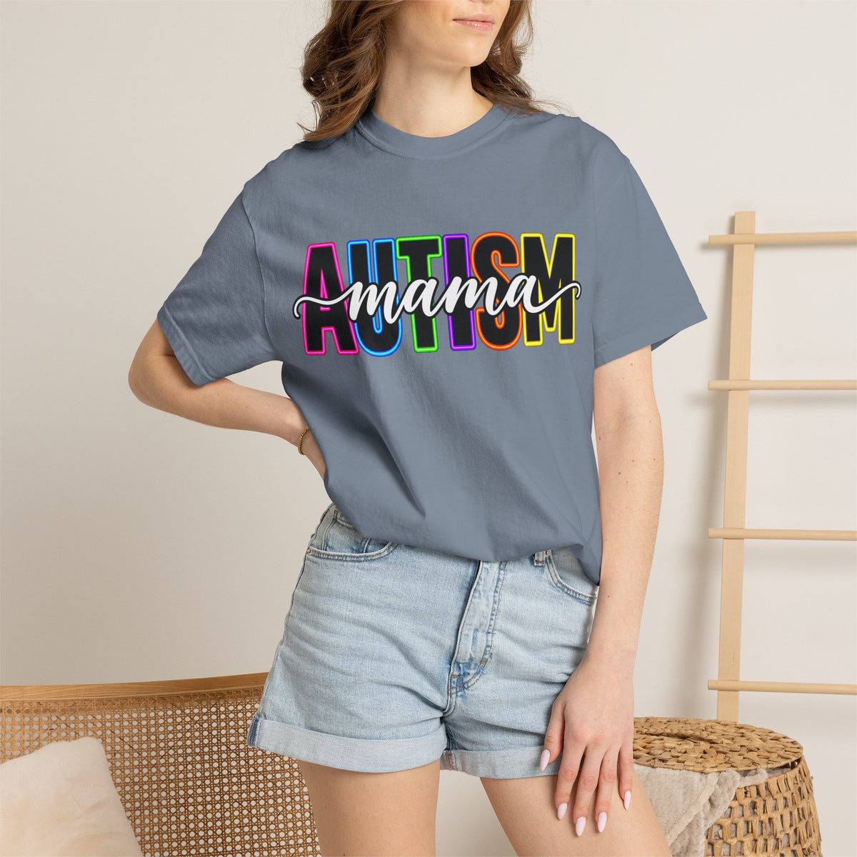 Autism Mama T-Shirt — Colorful Pride Support Tee for Moms