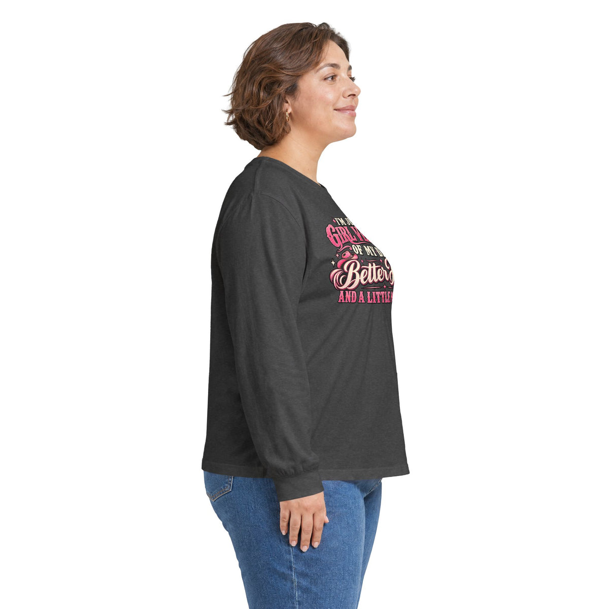 Long Sleeve Tee — "I'm Just the Girl Version of My Dad" Graphic