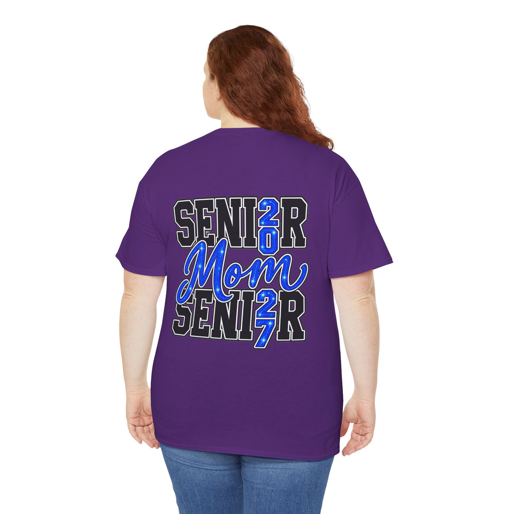 Senior Mom 2027 T-Shirt — Back Print Proud Senior Parent Tee