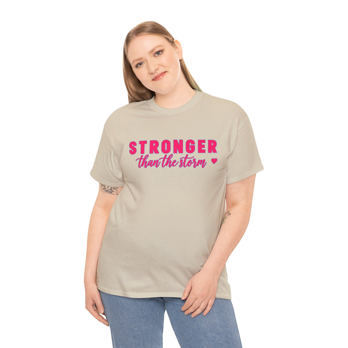 Stronger Than the Storm Tee - Inspirational Women's Resilience T-Shirt