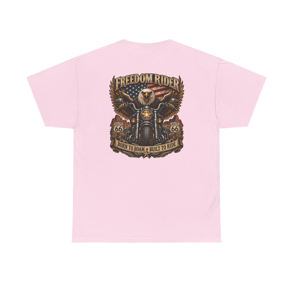 Freedom Rider Motorcycle T‑Shirt — Born to Roam Vintage Biker Tee